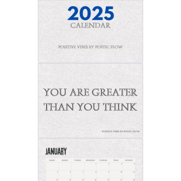 2025 POSITIVE VIBES by POETIC FLOW CALENDAR (PDF)